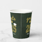 Klasse van 2025 schoolbord schets afstudeerfeest papieren bekers (Rechts)