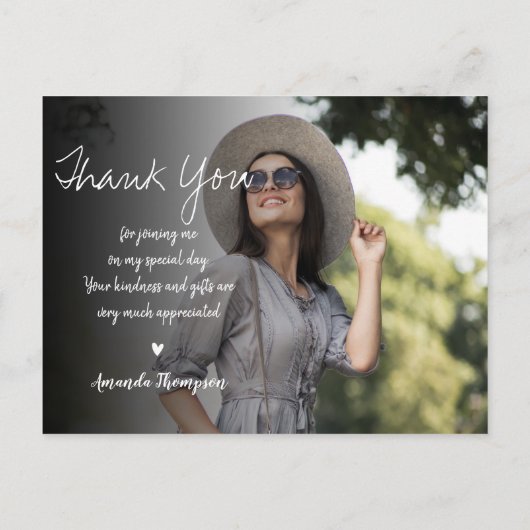 Klasse van 2025 Script Afstuderen Foto Bedankt Briefkaart (Achterkant)