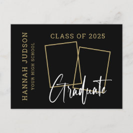 Klasse van 2025 Script Photo Afstuderen Aankondigingskaart