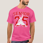 Klasse van 2025 Senior 2025 Afstuderen 2025 Basket T-shirt (Voorkant)