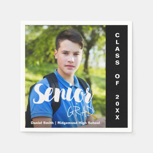 Klasse van 2025 Senior Afstudeerder Foto Afstudeer Servet (Voorkant)