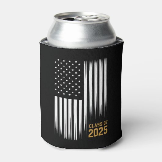 Klasse van 2025 Senior American Flag Afstuderen Blikjeskoeler (Blikje Voorkant)