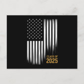 Klasse van 2025 Senior American Flag Afstuderen Briefkaart (Voorkant)
