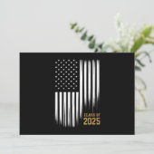 Klasse van 2025 Senior American Flag Afstuderen Kaart (Staand voorkant)