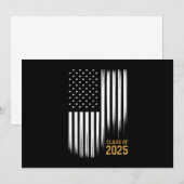 Klasse van 2025 Senior American Flag Afstuderen Kaart (Voorkant / Achterkant)