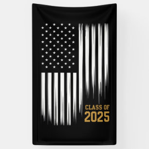 Klasse van 2025 Senior American Flag Afstuderen Spandoek