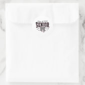 Klasse van 2025 Senior Bow Coquette Afstuderen Ronde Sticker (Tas)