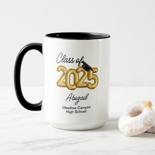 Klasse van 2025 Senior Class Mok (Met donut)