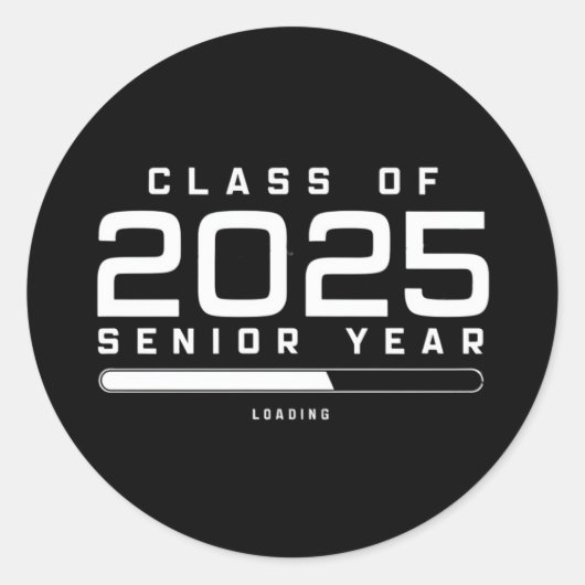Klasse van 2025 Senior Jaar Laden Senior 2025 Ronde Sticker (Voorkant)