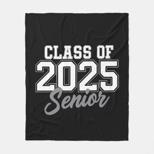Klasse van 2025 senior terug naar school 2025 Vint Fleece Deken (Voorkant)