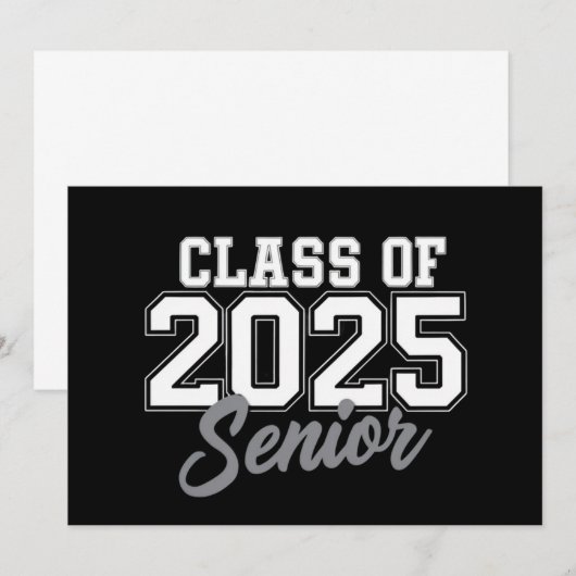 Klasse van 2025 senior terug naar school 2025 Vint Kaart (Voorkant / Achterkant)