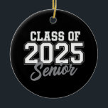 Klasse van 2025 senior terug naar school 2025 Vint Keramisch Ornament<br><div class="desc">Klasse van 2025 senior terug naar school 2025 Vintage</div>