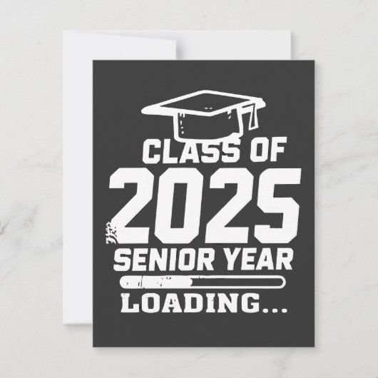 Klasse van 2025 Senior Year Loading Feestdagenkaart (Voorkant)