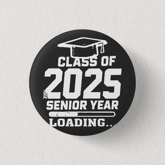 Klasse van 2025 Senior Year Loading Ronde Button 3,2 Cm (Voorkant)