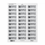 Klasse van 2025 Silver Black Retour Adreslabel Etiket (Full Sheet)