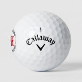 Klasse van 2025 Stijlvol Rood Afstuderen Gift Golfballen (Logo)