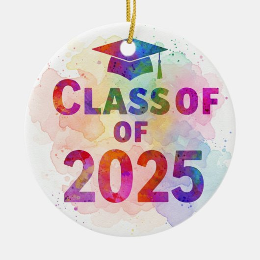 Klasse van 2025 Stropdas-kleurstof ornament (Voorkant)