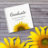 Klasse van 2025 Sunflower Graduation Party Gast Notitieboek
