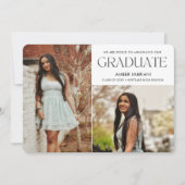 Klasse van 2025 Twee Foto Afstuderen Aankondiging (Voorkant)