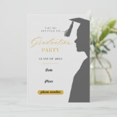 Klasse van 2025 Uitnodiging voor afstudeerfeest (Staand voorkant)