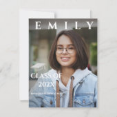 Klasse van 2025 Uitnodiging voor fotoafstudeerfees (Voorkant)