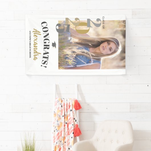 Klasse van 2025 Verticale foto Afstuderen Spandoek (Insitu)