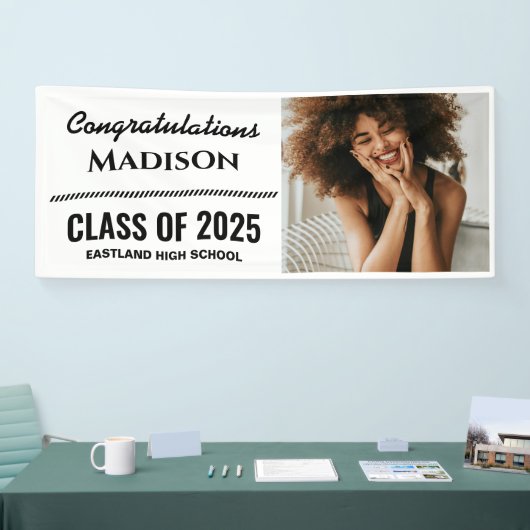 Klasse van 2025 | Vetgedrukte typografie Afstudere Spandoek (Beurs)