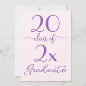 Klasse van 2025 Violet Pink Graduation Party Kaart (Voorkant)