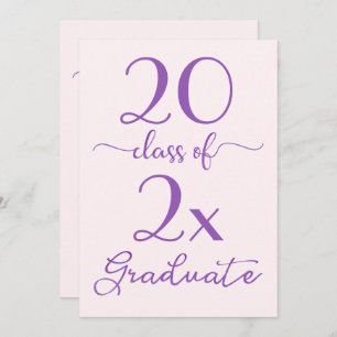 Klasse van 2025 Violet Pink Graduation Party Kaart
