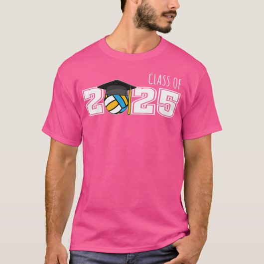 Klasse van 2025 Volleybal Senior Gear Senior 2025 T-shirt (Voorkant)