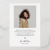 Klasse van 2025 White Arch Lijst Afstuderen Folie Uitnodiging (Achterkant)