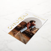 Klasse van 2025 White Arch Lijst Afstuderen Folie Uitnodiging (Gedraaid)