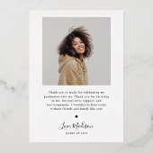 Klasse van 2025 White Arch Lijst Afstuderen Folie Uitnodiging (Achterkant)