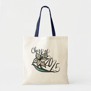 Klasse van 2025 White Lily Green  Style Tote Bag