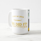 Klasse van 2025 YOU DID IT Foto Afstuderen Koffiemok (Voorkant links)