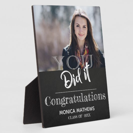 Klasse van 2025 You Did It Keepsake Foto Afstudere Fotoplaat (Zijkant)