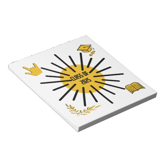 Klasse van 2025 - Zonneschijn Notitieblok (Schuin)