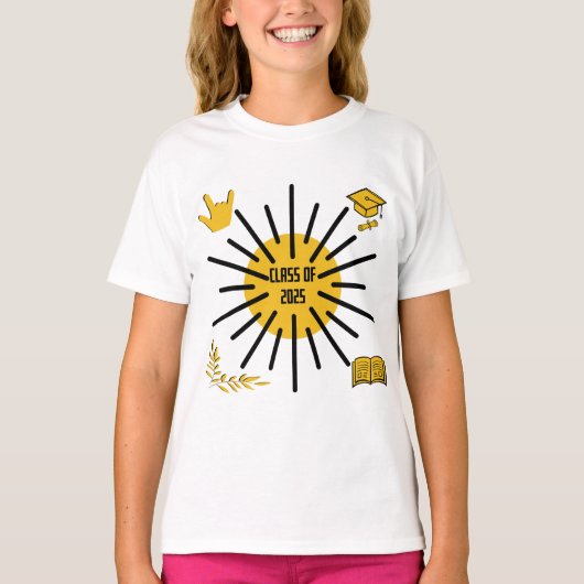 Klasse van 2025 - Zonneschijn T-shirt (Voorkant)