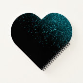 Klasse van 2025 Zwart Blauwgroen Glitter Afstudere Notitieboek (Achterkant)