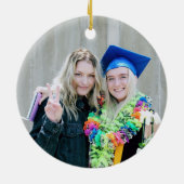 Klasse van 2025 zwart en rood ornament (Achterkant)