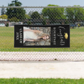 Klasse van 2025 Zwart Goud Foto Afstuderen Deur Spandoek (Insitu)