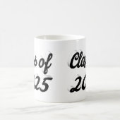 Klasse van 2025 zwart script afstuderen koffiemok (Center)