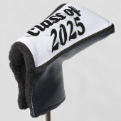 Klasse van 2025 zwarte tekst afstuderen golfheadcover (3/4 voorkant)