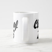 Klasse van 2025 zwarte tekst afstuderen grote koffiekop (Achterkant)