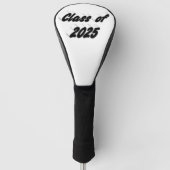 Klasse van 2025 zwarte typografie afstuderen golfheadcover (Voorkant)