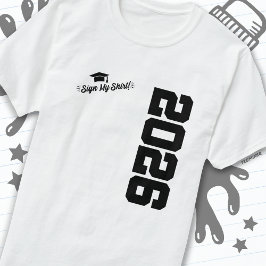 Klasse van 2026 Afstuderen Sign Mijn Shirt Senior