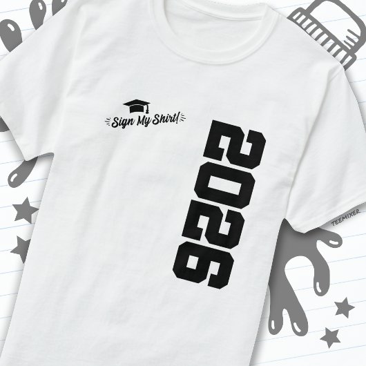 Klasse van 2026 Afstuderen Sign Mijn Shirt Senior