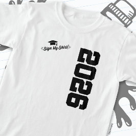 Klasse van 2026 Afstuderen Sign Mijn Shirt Senior