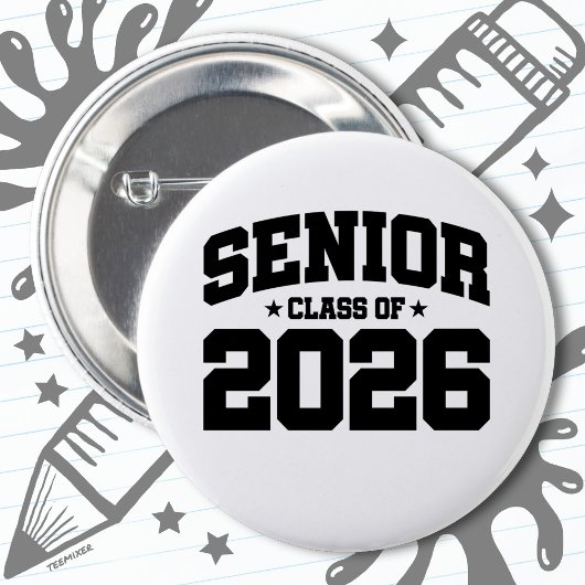 Klasse van 2026 High School Afstuderen Senior 2026 Ronde Button 5,7 Cm