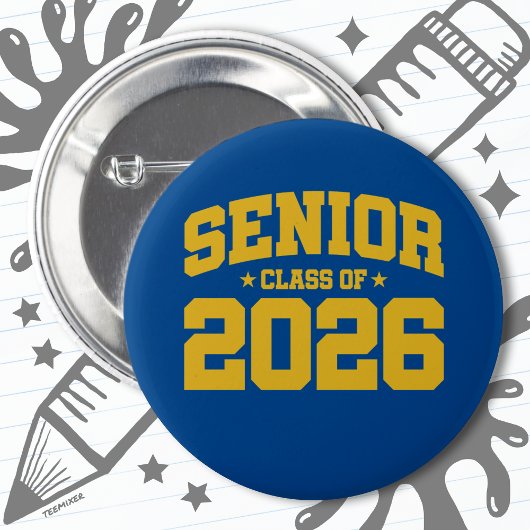 Klasse van 2026 High School Afstuderen Senior 2026 Ronde Button 5,7 Cm